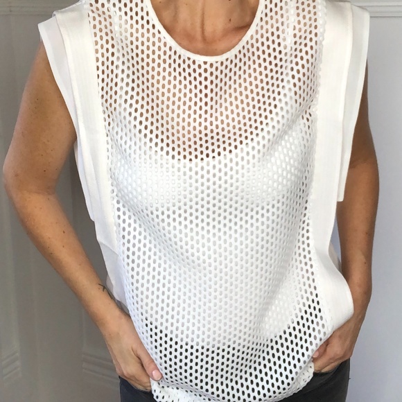 Sandro women's white peek-a-boo tank - Picture 1 of 5